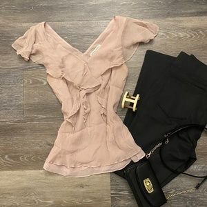 Light Blush Banana Republic Short Sleeve Top